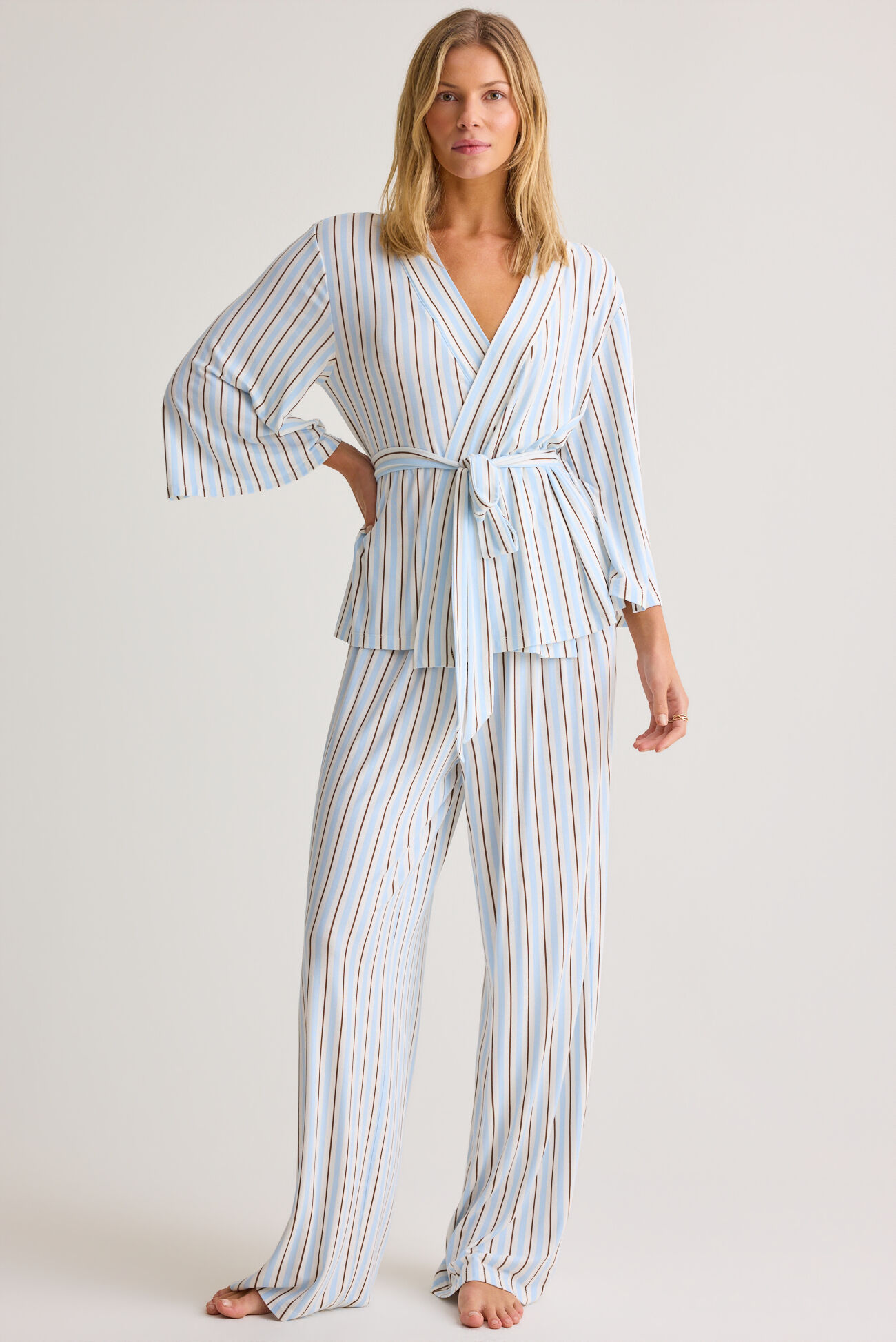 Rosalie Striped Kimono Top
