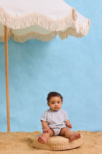 Palm Check Short Sleeve Bubble Detail 4 - Altar'd State