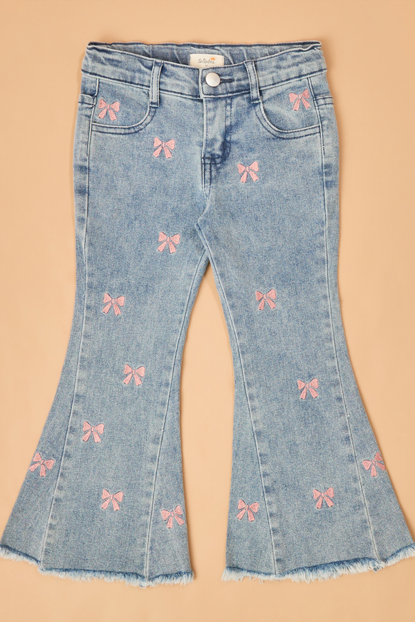 Edie Bow Flare Jeans Detail 2 - Altar'd State