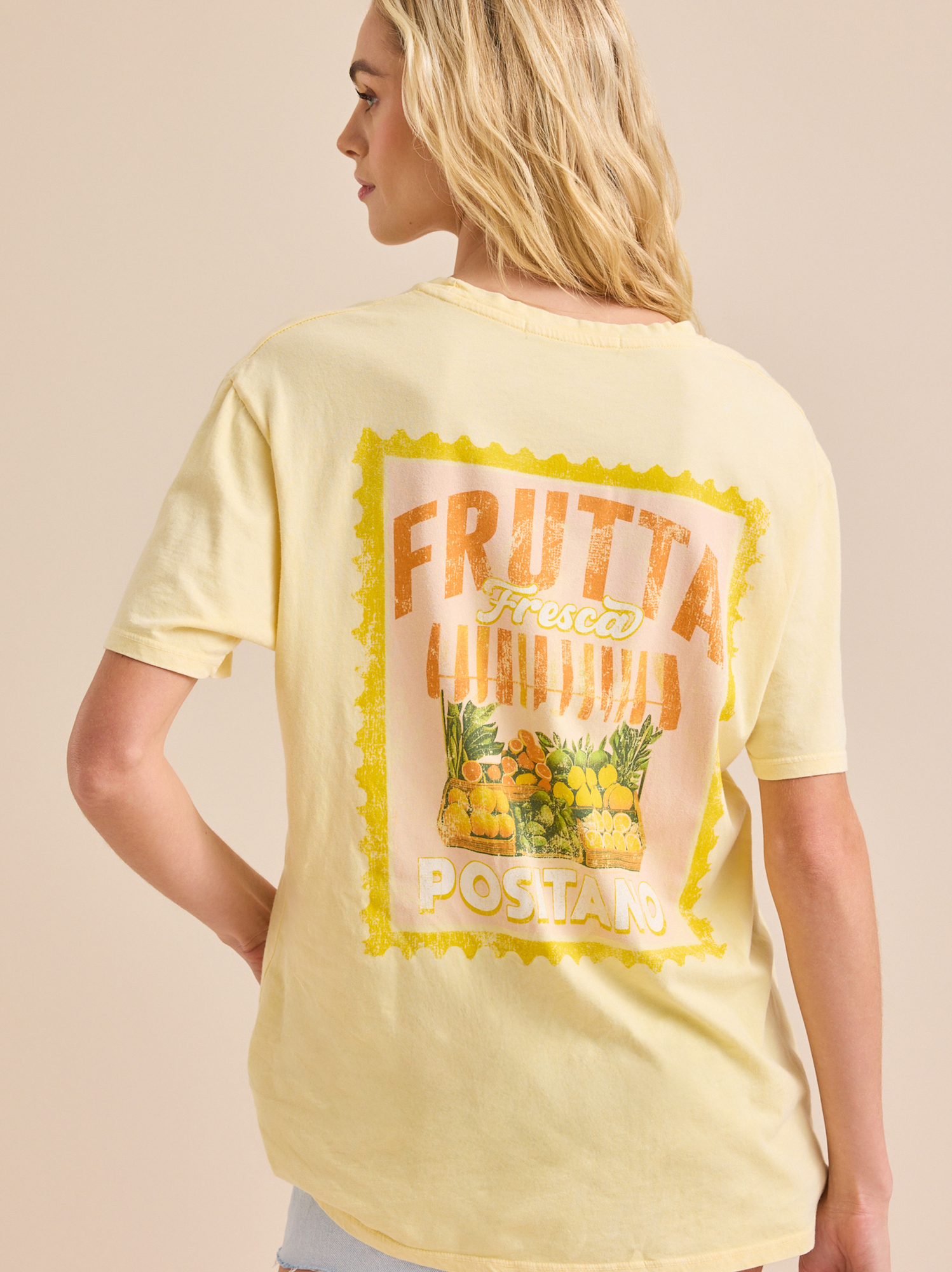 Fruit Stand Distressed Oversize Graphic Tee