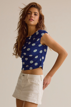Nola Off-Shoulder Dot Top - Altar'd State - 