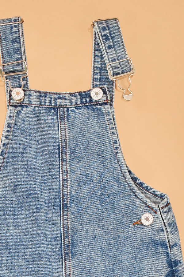 Madelyn Embroidered Daisy Overalls Detail 3 - Altar'd State