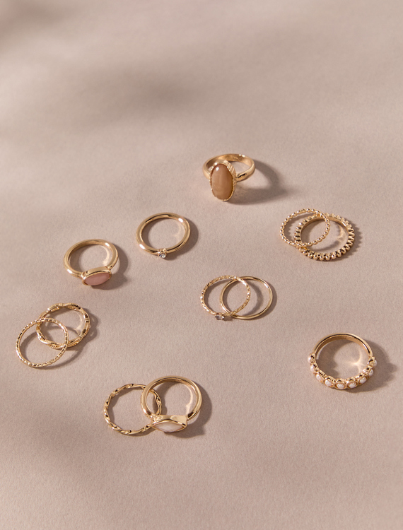 Vintage Brown Multi Ring Pack Detail 1 - Altar'd State