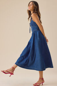 Quinlan Denim Midi Dress Detail 4 - Altar'd State