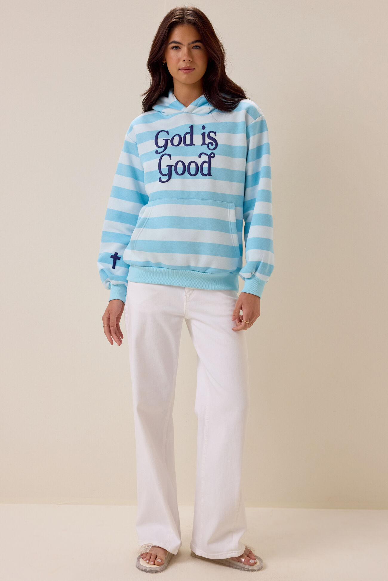 God Is Good Stripe Hoodie