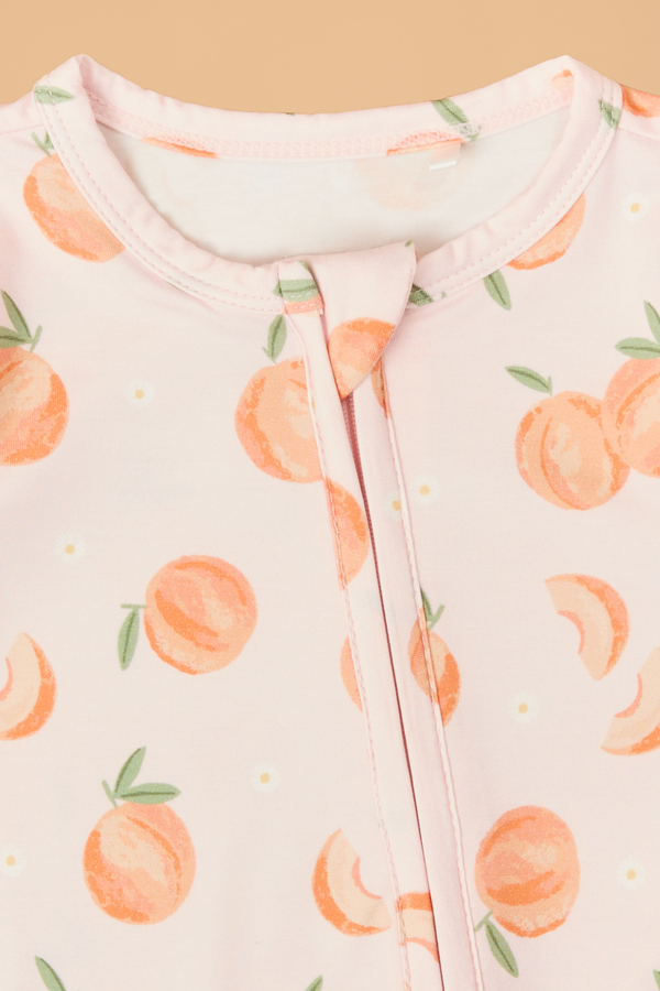 Sweet Peach Ruffle Back Footie Detail 2 - Altar'd State