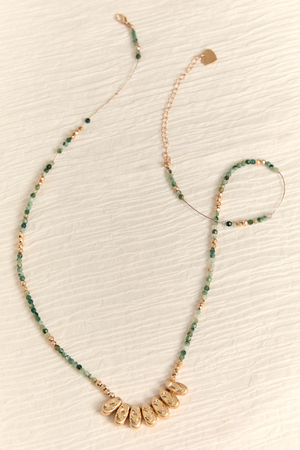 Arla Beaded Fan Necklace - Altar'd State - 