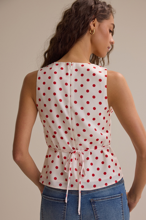 Brianna Dot Satin Tank Detail 4 - Altar'd State