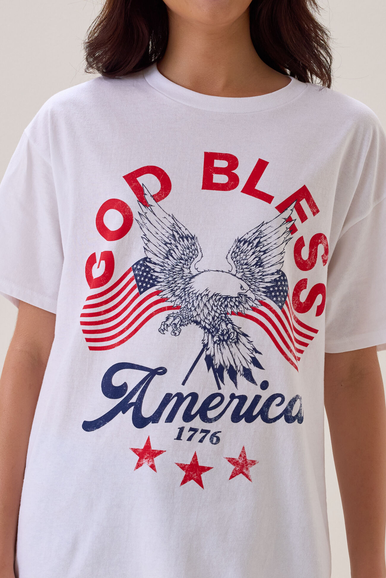 God Bless America Oversized Tee