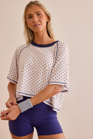 Cool Down Polka Dot Raglan Tee - Altar'd State - 