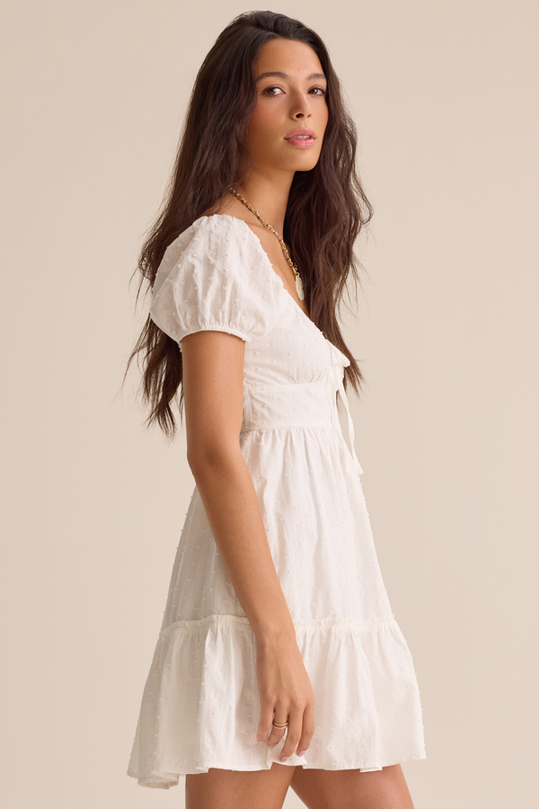 Elira Puff Sleeve Mini Dress Detail 4 - Altar'd State