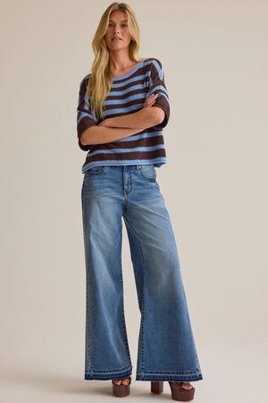 Bailey Striped Sweater Tee - Altar'd State - 