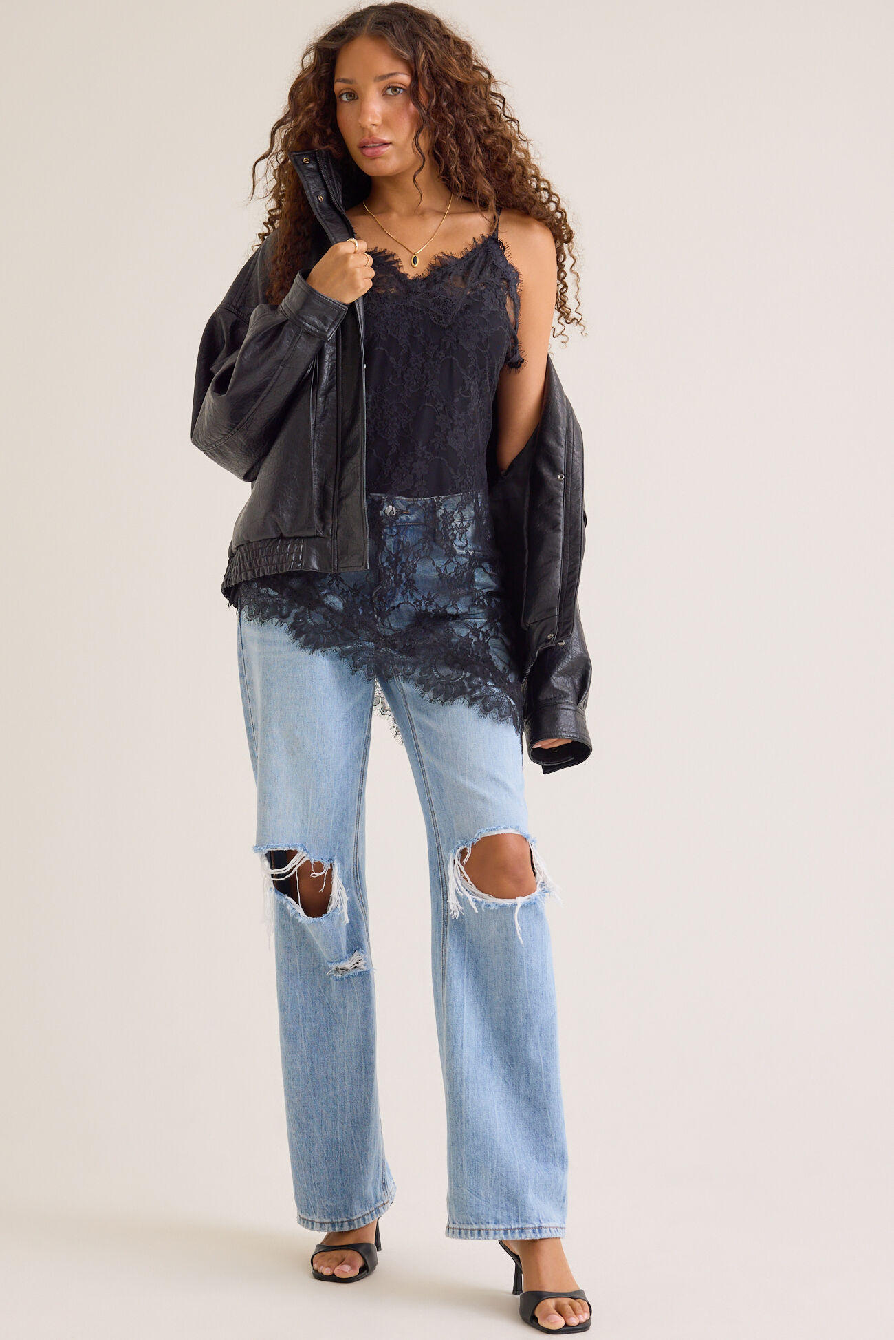 Jade Lace Slip