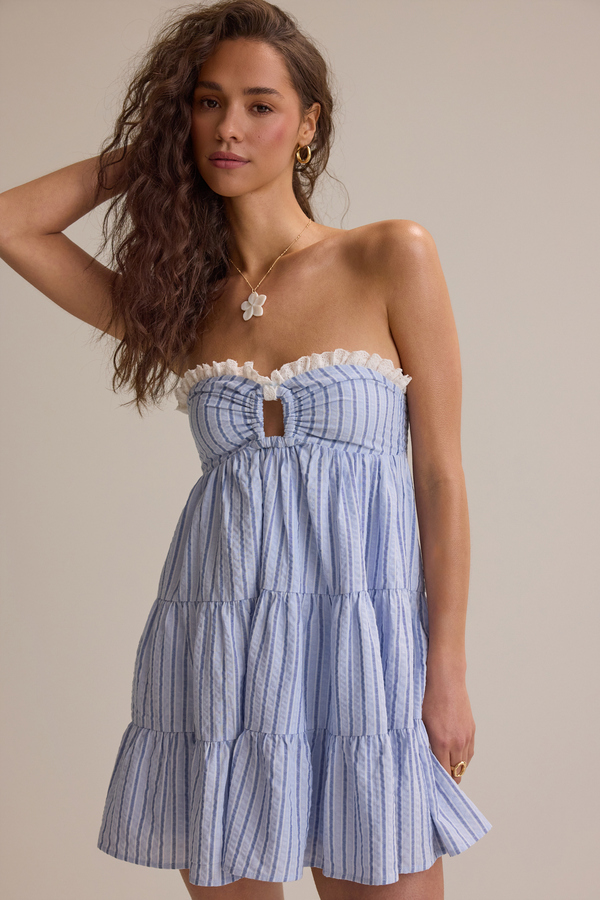 Drew Stripe Mini Dress - Altar'd State