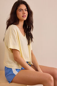 Catch Me Moving V-Neck Tee Detail 4 - Altar'd State