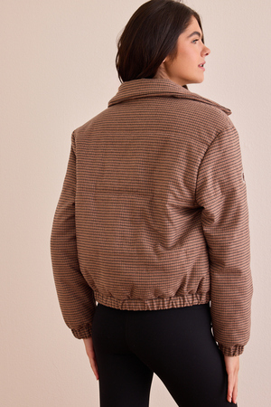 Breeze Herringbone Puffer Jacket - Altar'd State - 