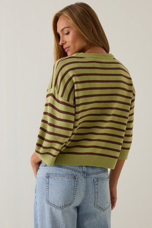 Tammy Striped Dolman Sweater - Altar'd State