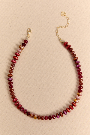 Mulled Wine Beaded Necklace - Altar'd State - 