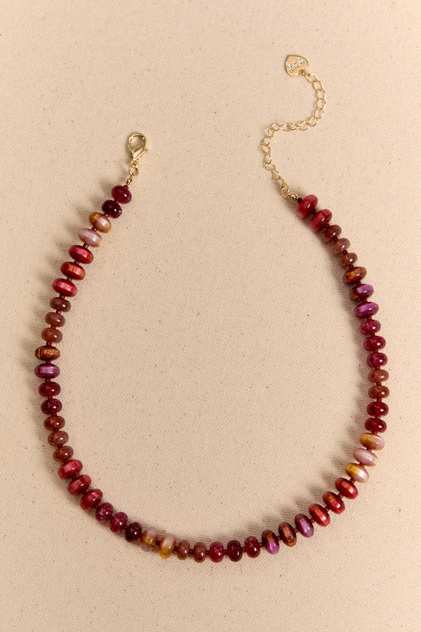 Mulled Wine Beaded Necklace Detail 2 - Altar'd State
