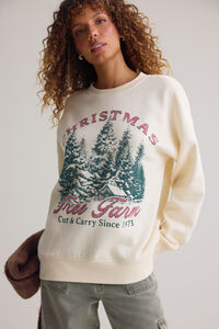 Christmas Tree Farm Graphic Sweatshirt Detail 4 - Altar'd State