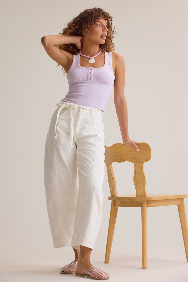 Raeleigh Tie Eyelet Pants - Altar'd State