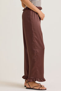 Camille Satin Ruffle Hem Pull-On Pants Detail 3 - Altar'd State