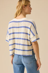 Dylan Striped V-Neck Top Detail 4 - Altar'd State
