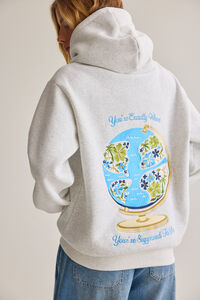 Live in the Moment Globe Hoodie Detail 2 - Altar'd State