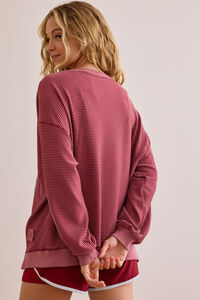 Weekend Stripe V-Neck Detail 4 - Altar'd State
