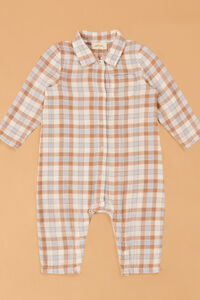 Western Plaid Polo Romper Detail 2 - Altar'd State