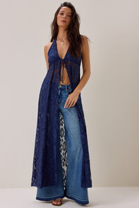 Ivy Lace Halter Tie Front Kimono - Altar'd State