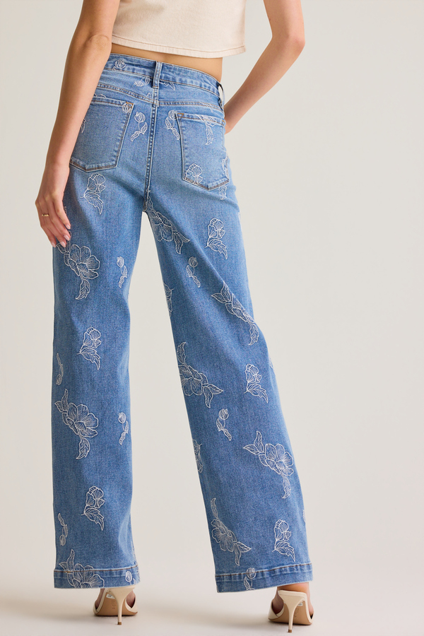 Iris Embroidered Jeans Detail 6 - Altar'd State