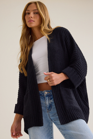 Olivia Chenille Open Front Cardigan - Altar'd State