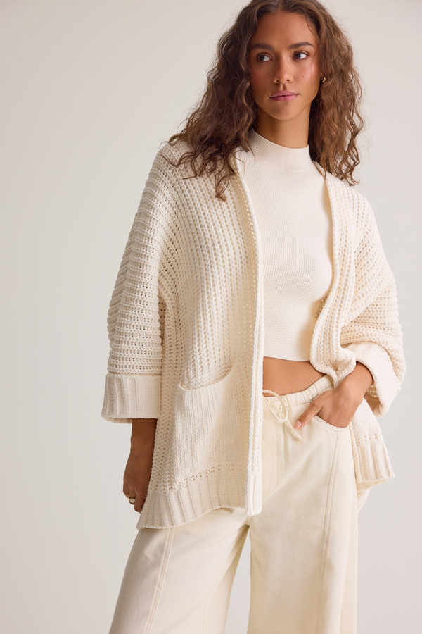 Olivia Chenille Open Front Cardigan - Altar'd State