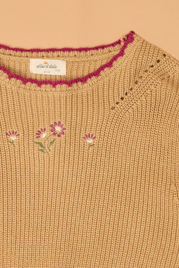 Florence Floral Embroidered Sweater Detail 5 - Altar'd State