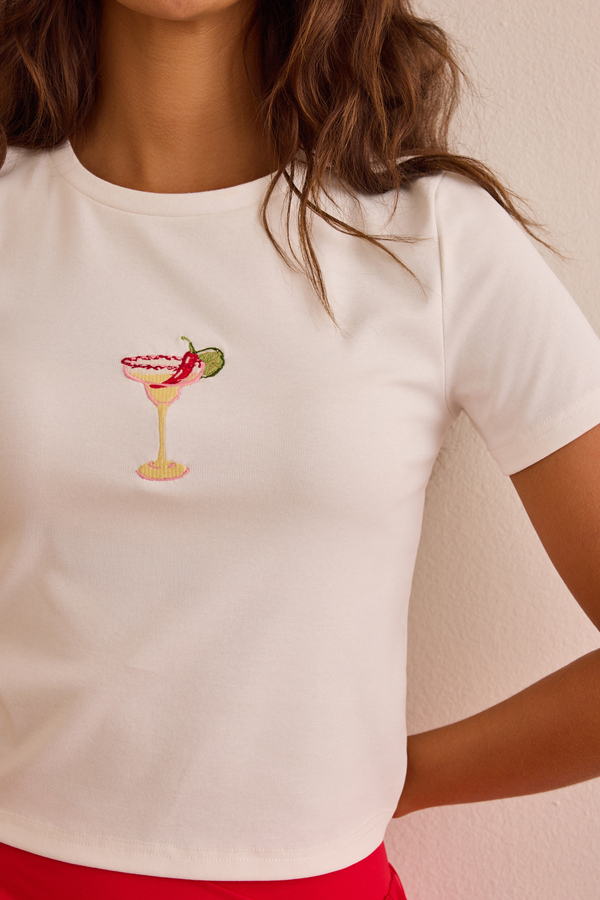 Margarita Baby Tee Detail 2 - Altar'd State