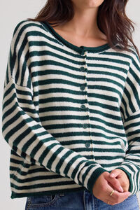 Madeline Striped Cardigan Detail 3 - Altar'd State