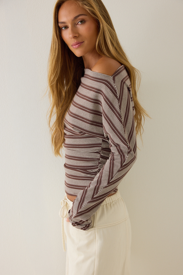 Declan Striped Long Sleeve Detail 4 - Altar'd State