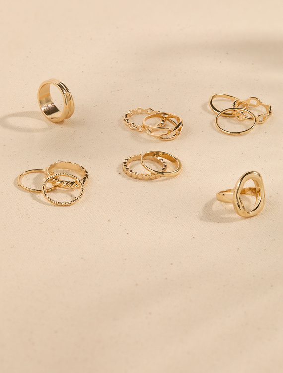 12 Piece Statement Ring Set Detail 2 - Altar'd State