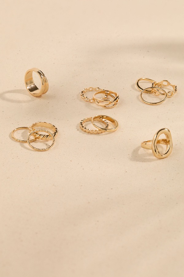 12 Piece Statement Ring Set Detail 2 - Altar'd State