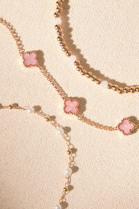 Dainty Clover Pearl Bracelet Set - Altar'd State