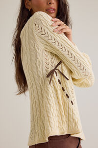 Christi Bow Knit Sweater - Altar'd State