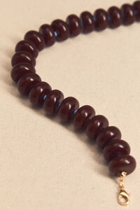 Sydney Blue and Brown Beaded Necklace Detail 2 - Altar'd State
