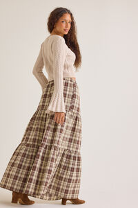 Dorthea Plaid Maxi Skirt Detail 5 - Altar'd State