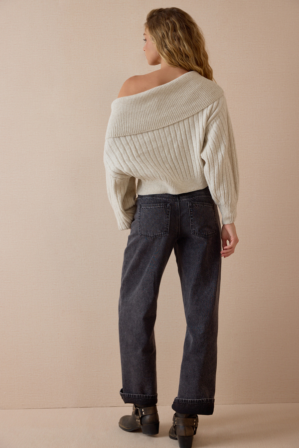 Daphne Fold Over Sweater Detail 5 - Altar'd State