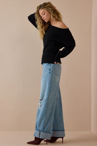 Marisol Boatneck Banded Hem Sweater Detail 5 - Altar'd State