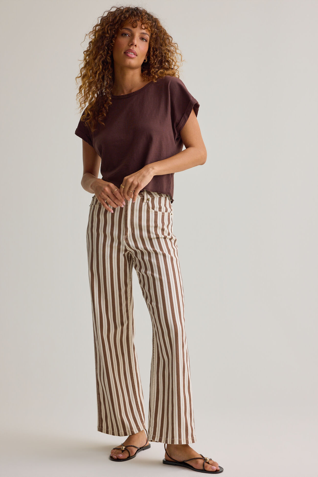Demi Slub Roll Sleeve Tee