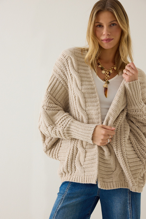 Luna Open Front Cardigan Detail 4 - Altar'd State