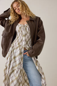 Delphine Plaid Kimono - Altar'd State