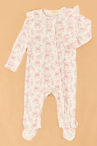 Bonnie Bows Toile Ruffle Footie Detail 2 - Altar'd State